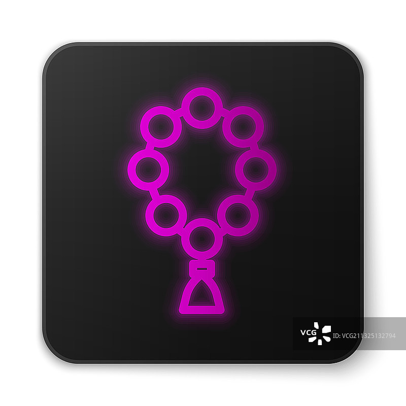 发光霓虹灯念珠宗教图标图片素材