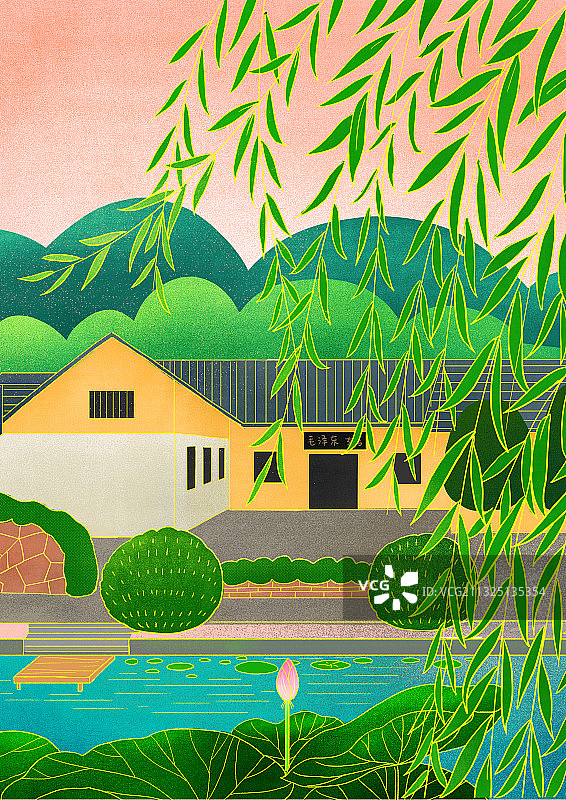 红色景区图片素材