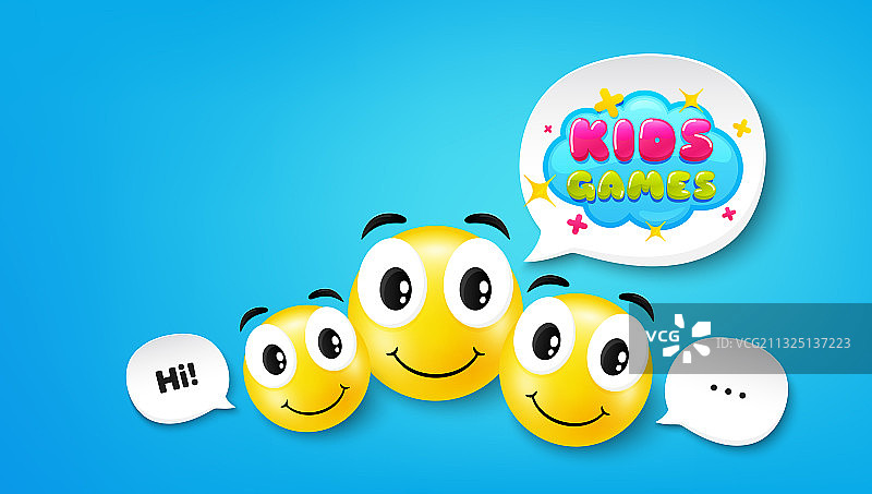 儿童游戏贴纸：趣味游乐区banner图片素材