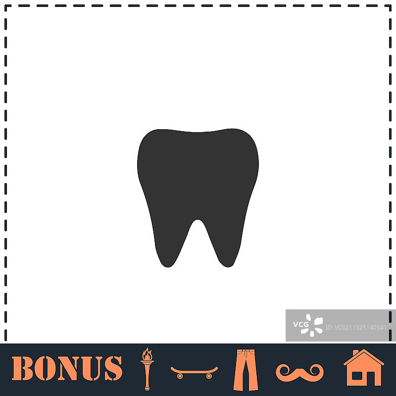 扁平风格牙齿图标图片素材