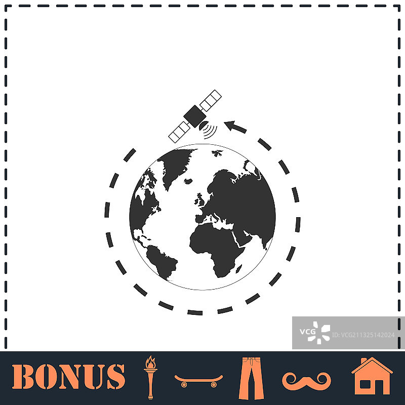 扁平风格卫星图标图片素材