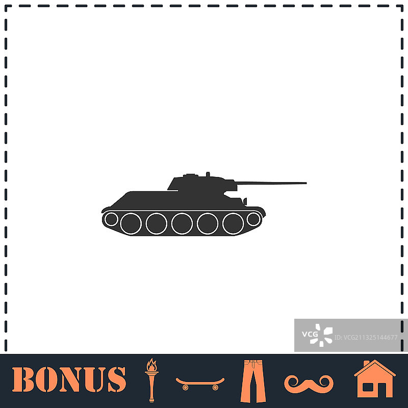 坦克军事图标（扁平风格）图片素材