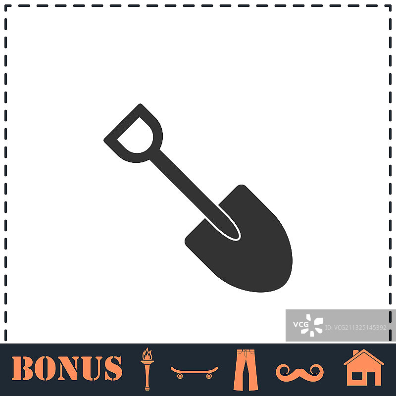 迷你铲子扁平图标图片素材