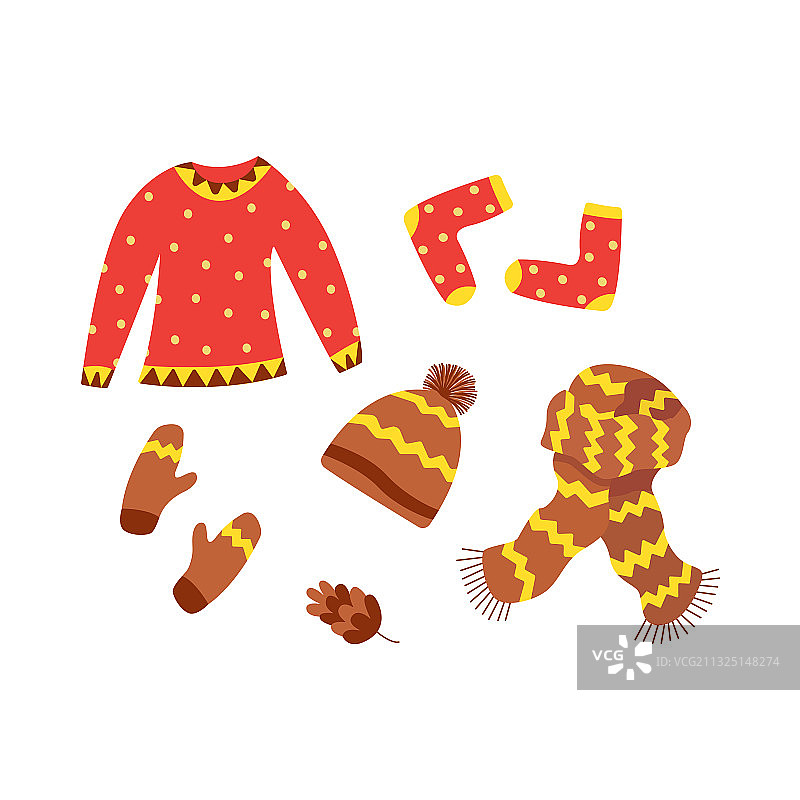 冬季舒适服装套装图片素材