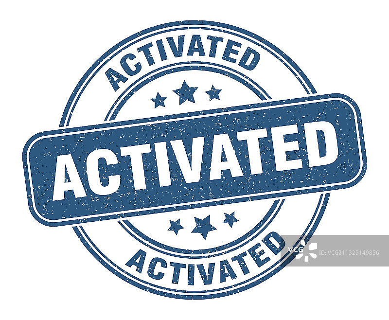 已激活印章已激活标签圆形Grunge标志图片素材