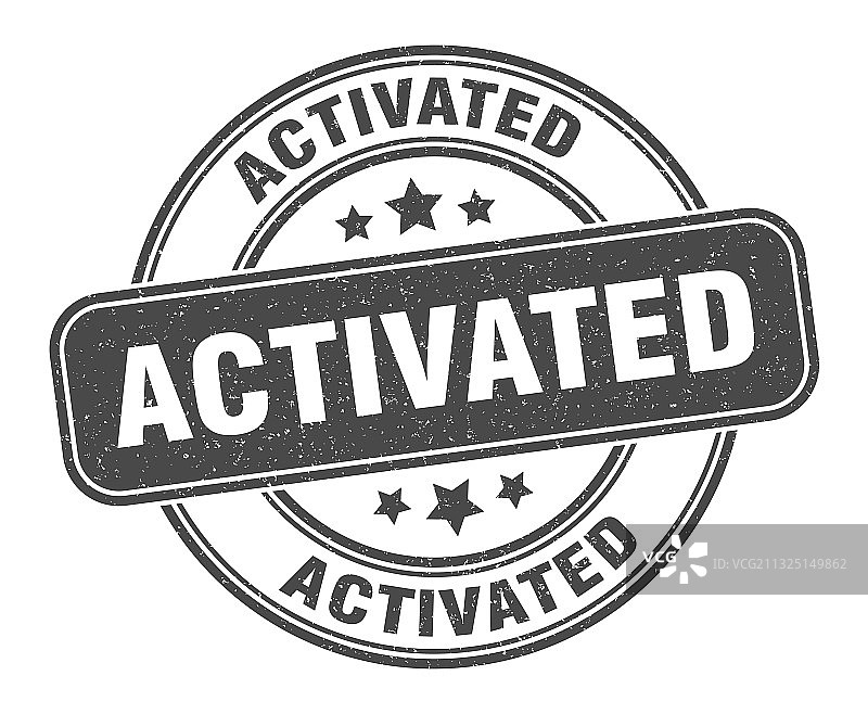 已激活印章已激活标签圆形Grunge标志图片素材