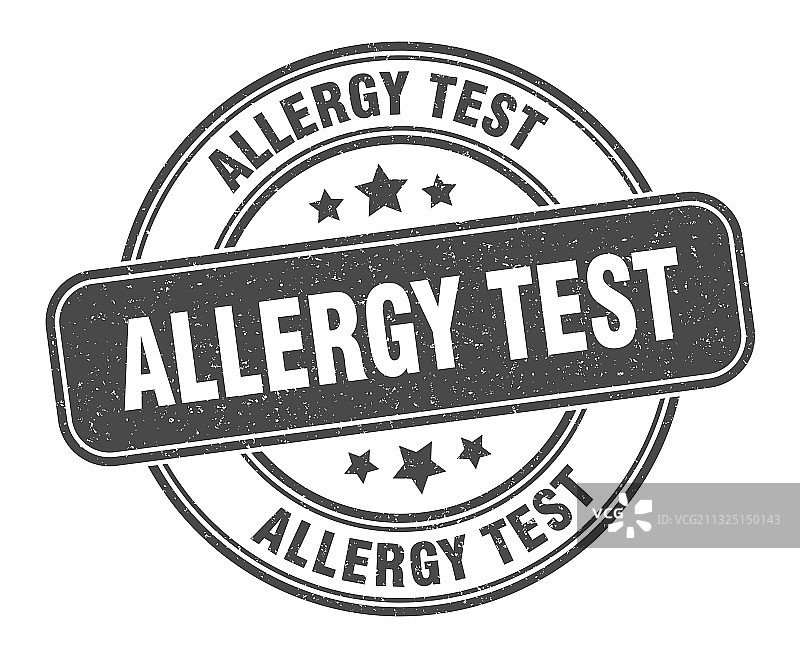 过敏测试印章标签图片素材
