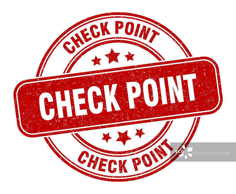 检查点圆形Grunge标签图片素材
