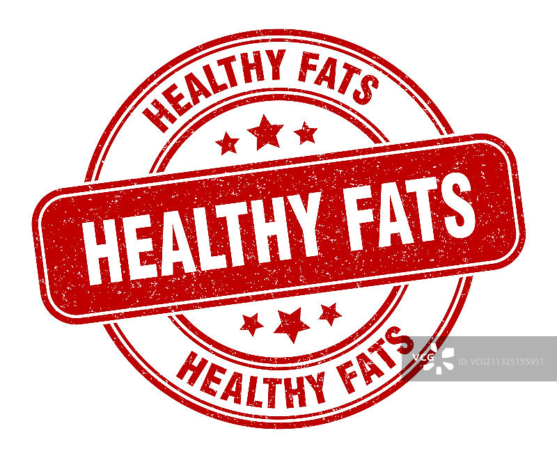 健康脂肪印章圆形标签图片素材