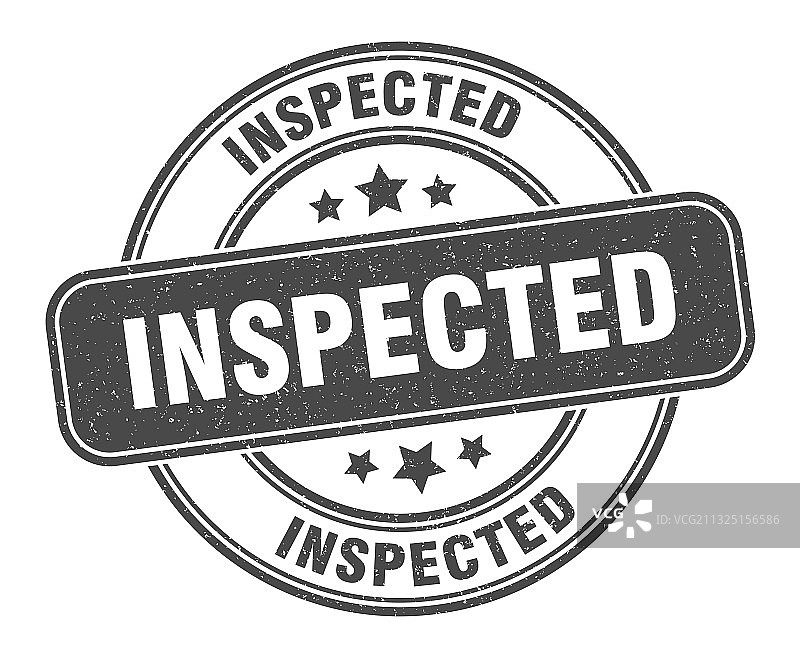 已检查印章、已检查标签、圆形垃圾标志图片素材