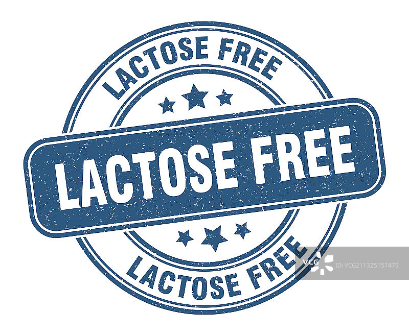无乳糖印章圆形标签图片素材