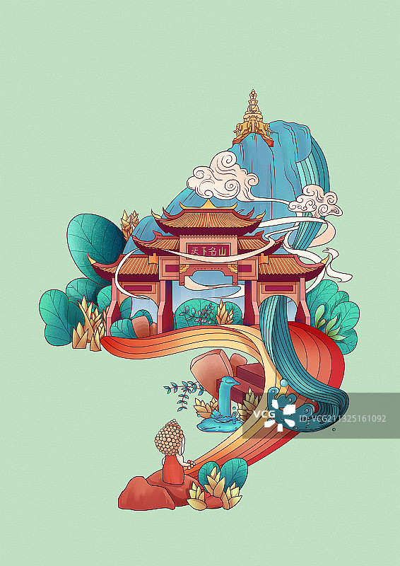 爬山图片素材