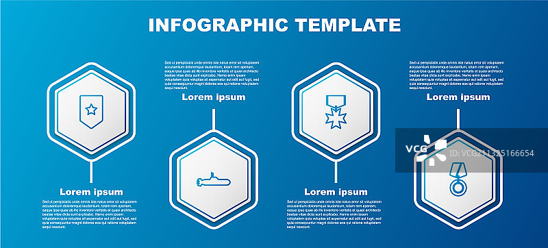 人字形图案、潜水艇、军功奖励勋章图片素材