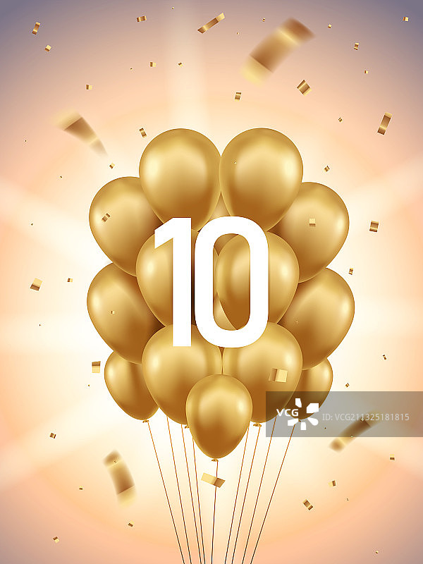 十周年纪念背景图片素材