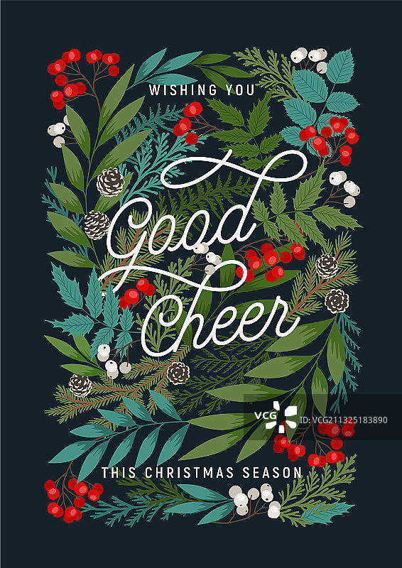 祝您圣诞快乐明信片图片素材