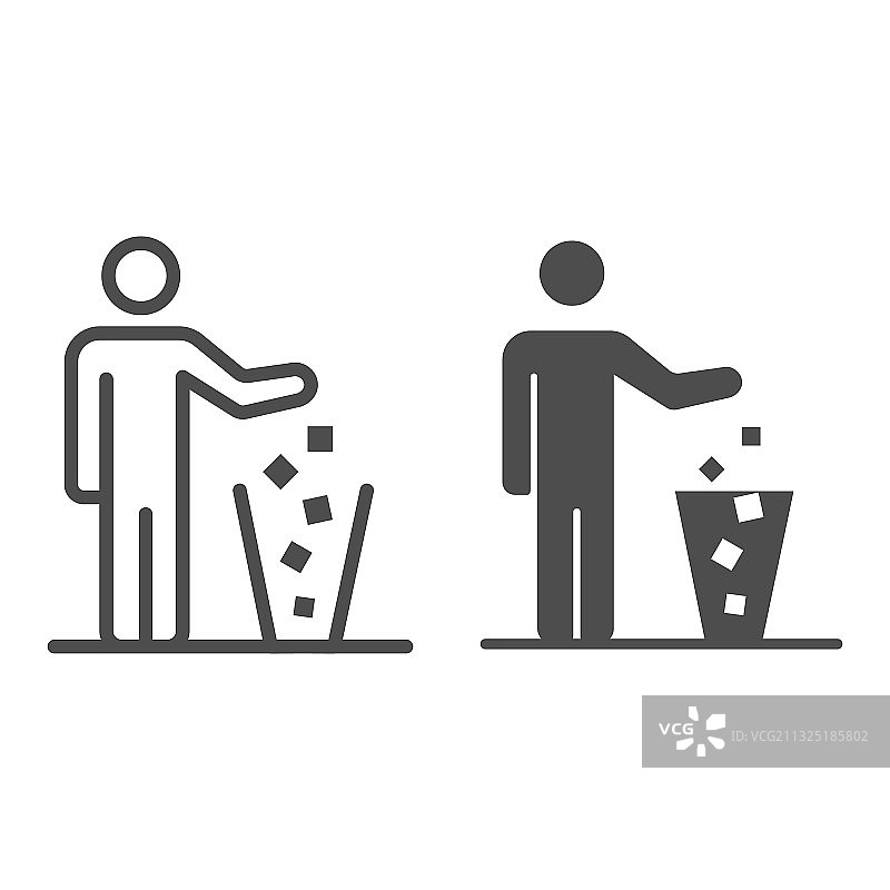 男人丢弃药品，生命图标图片素材