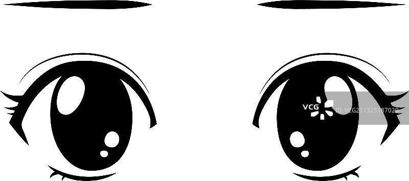 可爱动漫风格大眼睛图片素材