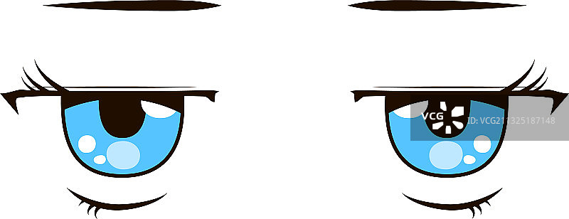 日常状态下的可爱动漫风格眼睛图片素材