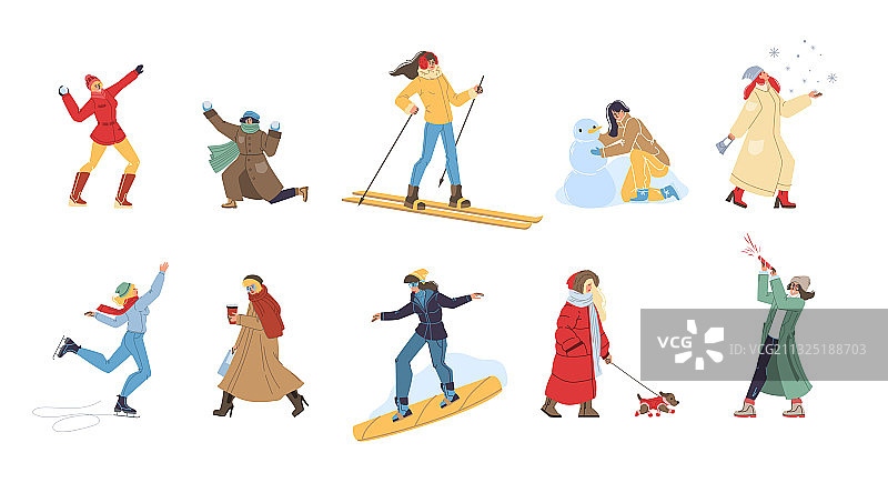 扁平卡通人物合集图片素材