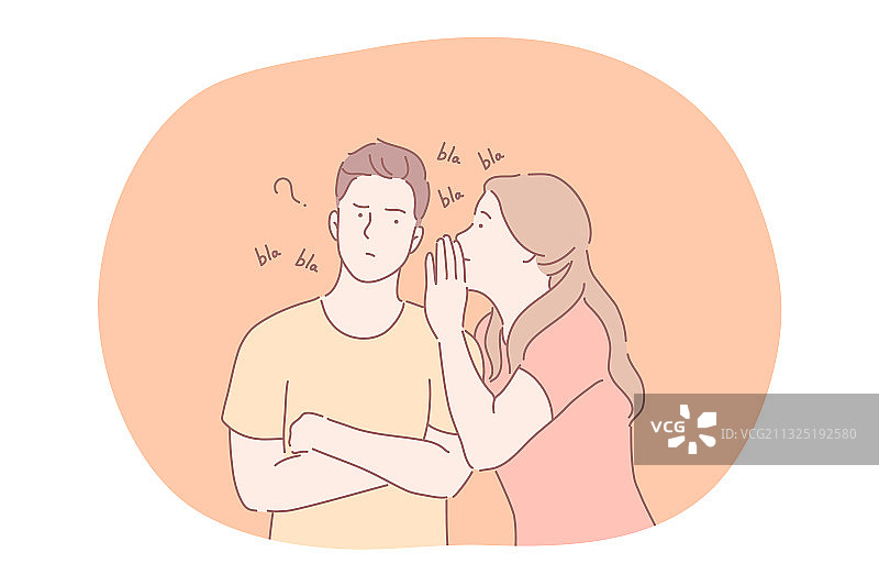 耳语传播秘密信息图片素材