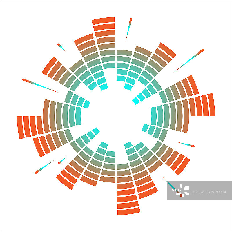 彩色几何圆形均衡器图片素材