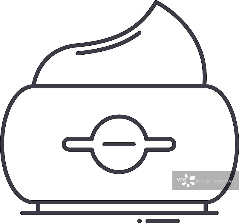 线性隔离的润肤露符号图标图片素材