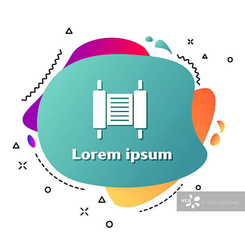 白色妥拉经卷图标图片素材