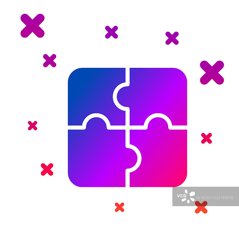 彩色拼图块图标图片素材