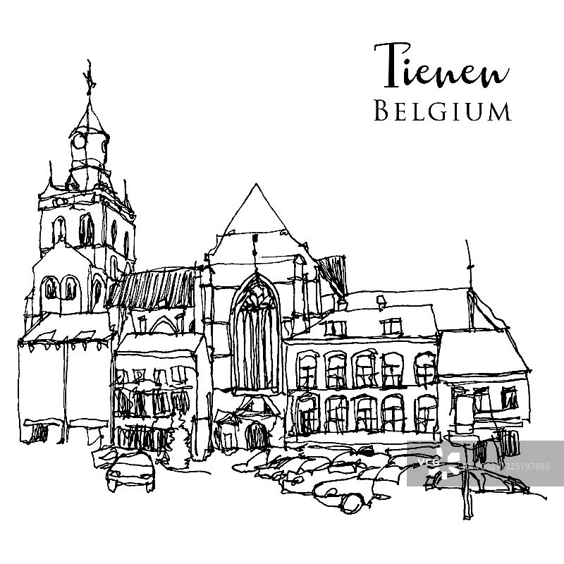 舍农索城堡素描图片素材