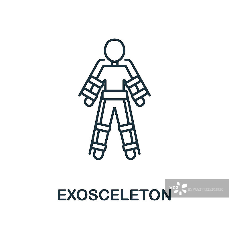 来自3D打印系列的外骨骼图标图片素材