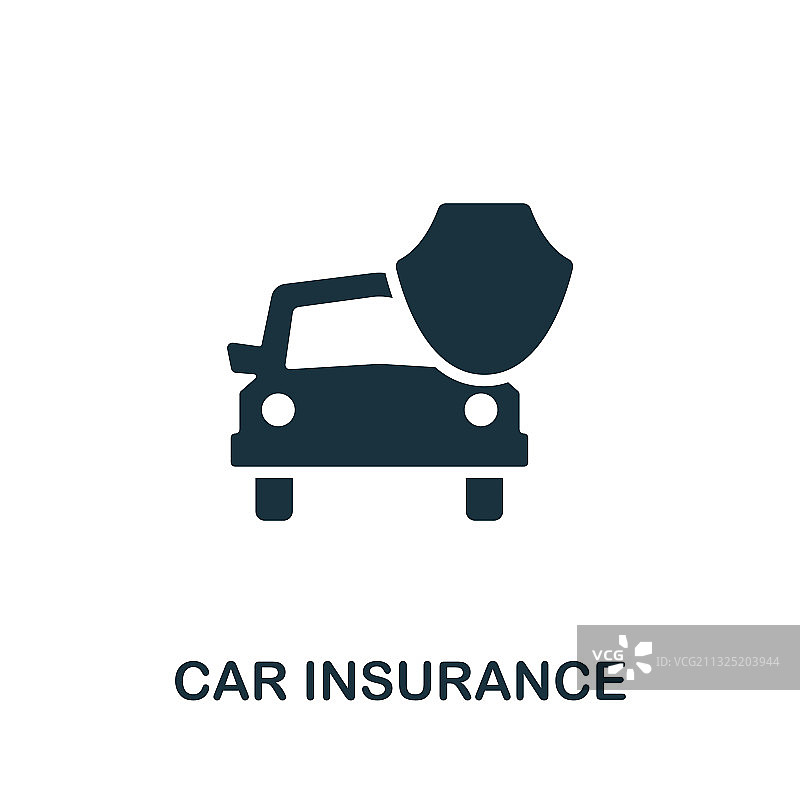 共享汽车的汽车保险图标简单元素图片素材