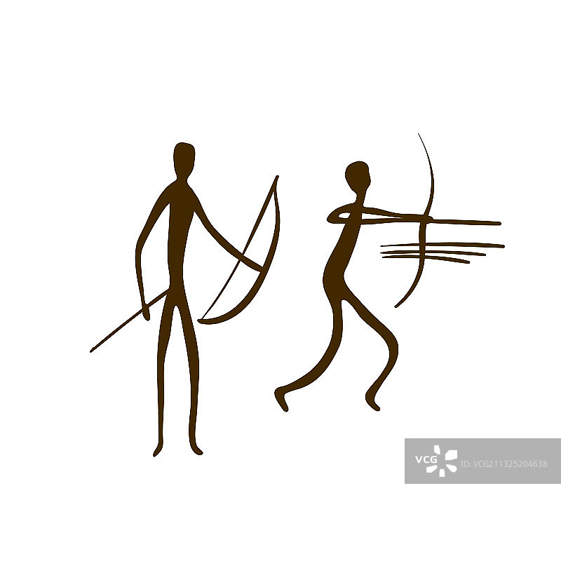 古老手绘洞穴岩画图片素材