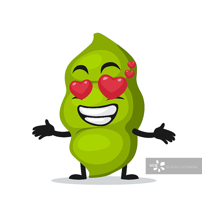 豌豆吉祥物或卡通形象图片素材