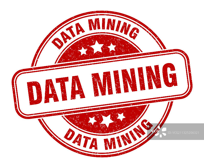 数据挖掘标签圆形复古印章图片素材