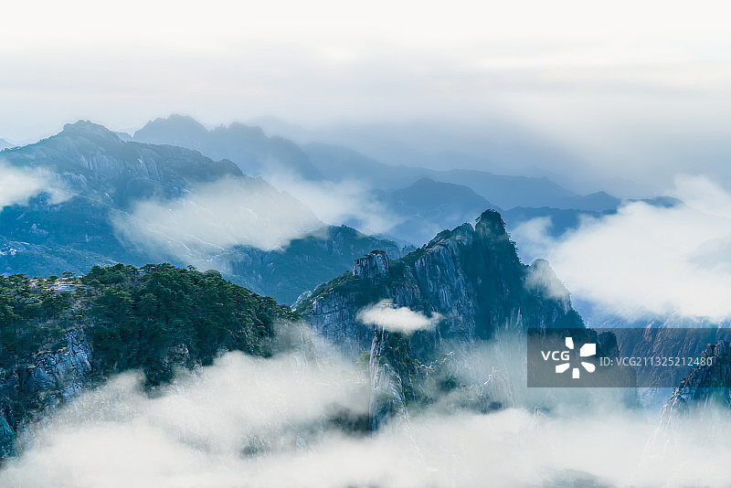 黄山云雾自然风光图片素材