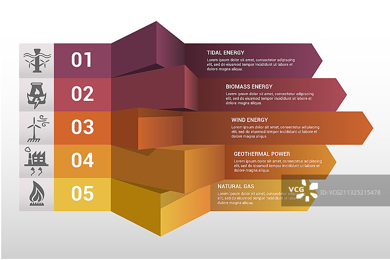 替代能源信息图表banner图片素材