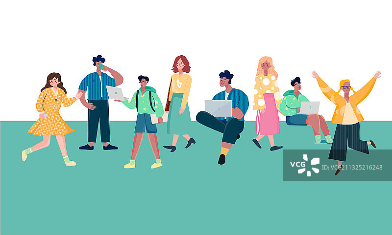 一起工作玩耍的我们图片素材