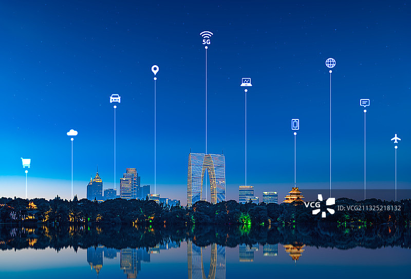 苏州科技网络城市建筑图片素材