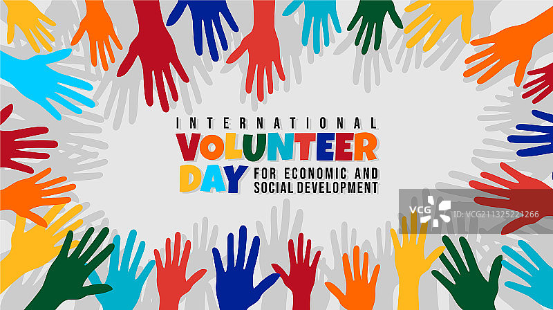 国际志愿者日促进经济图片素材