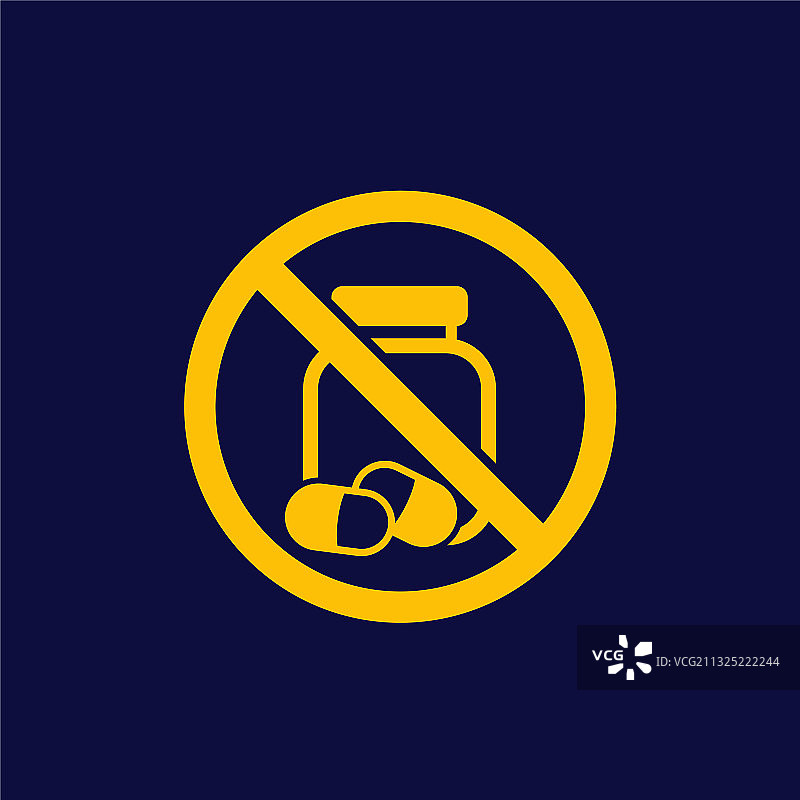 禁止药丸和药物标志图片素材