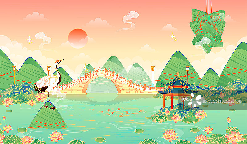 中国传统文化端午节矢量插画图片素材