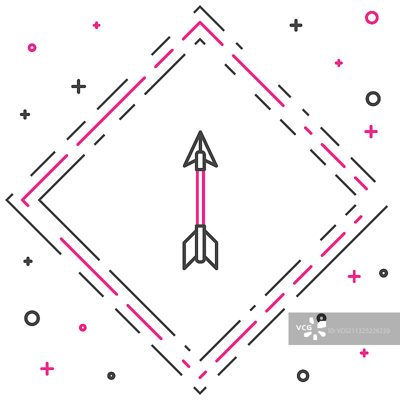 白色背景上的线条交叉箭头图标图片素材