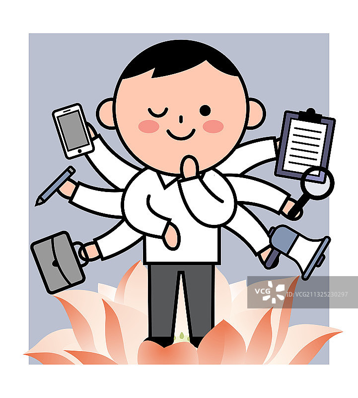 企业员工系列之千手观音图片素材