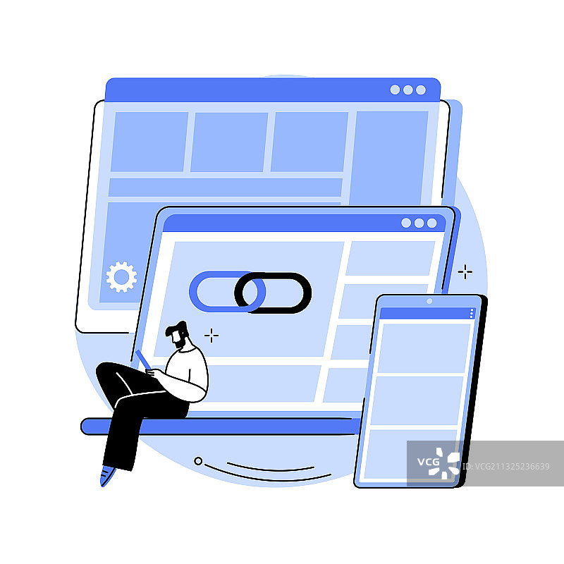 链接建设抽象概念图片素材