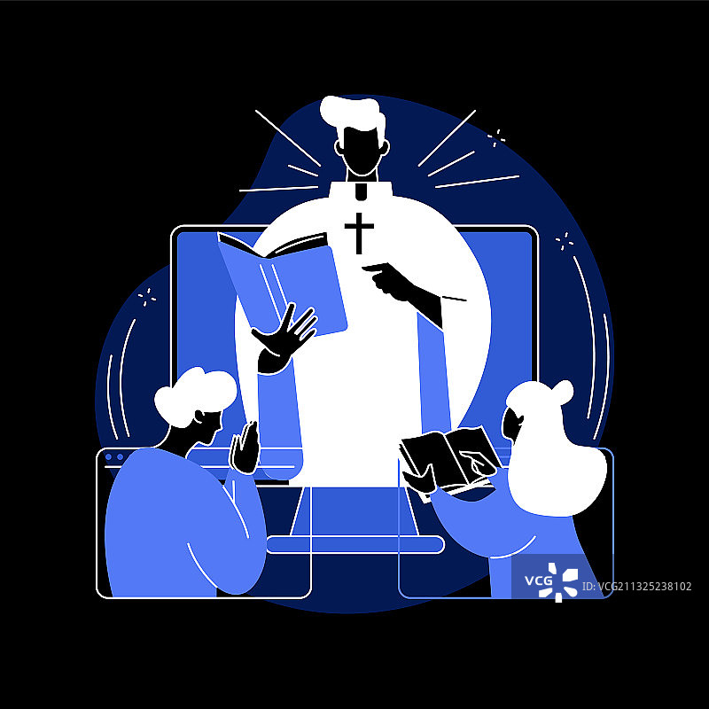 在线教会抽象概念图片素材