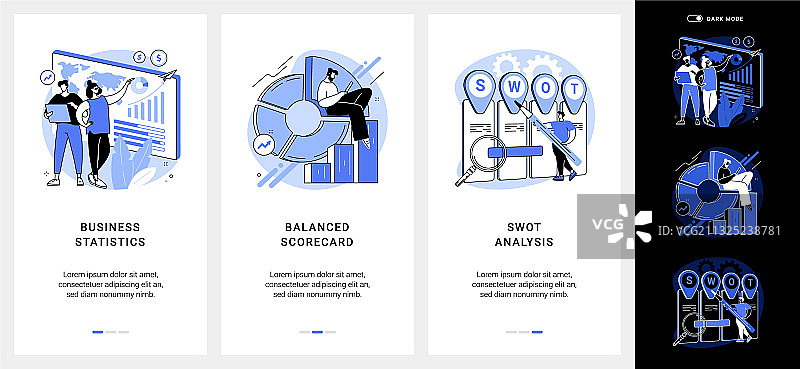公司绩效分析App UI套件图片素材