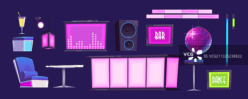酒吧或夜店家具物品写实素材图片素材