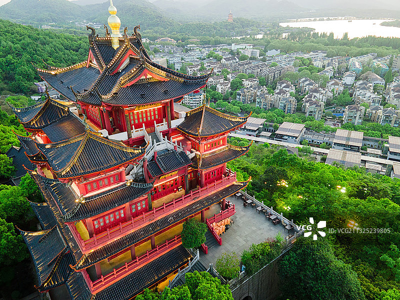 杭州吴山景区城隍阁景观图片素材