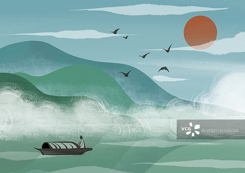 山水画图片素材