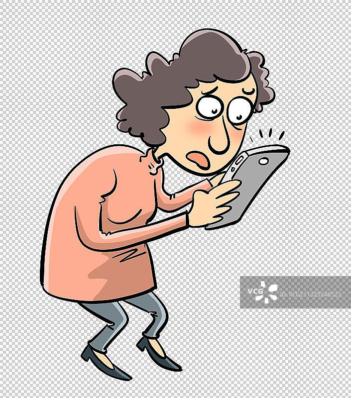 看着手机一脸惊恐的女人图片素材
